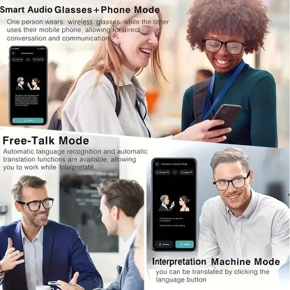🔥 AI Interpretation Smart Glasses🕶️33-Language Translation, Photochromic Lenses, AI Chat & Hands-Free Audio